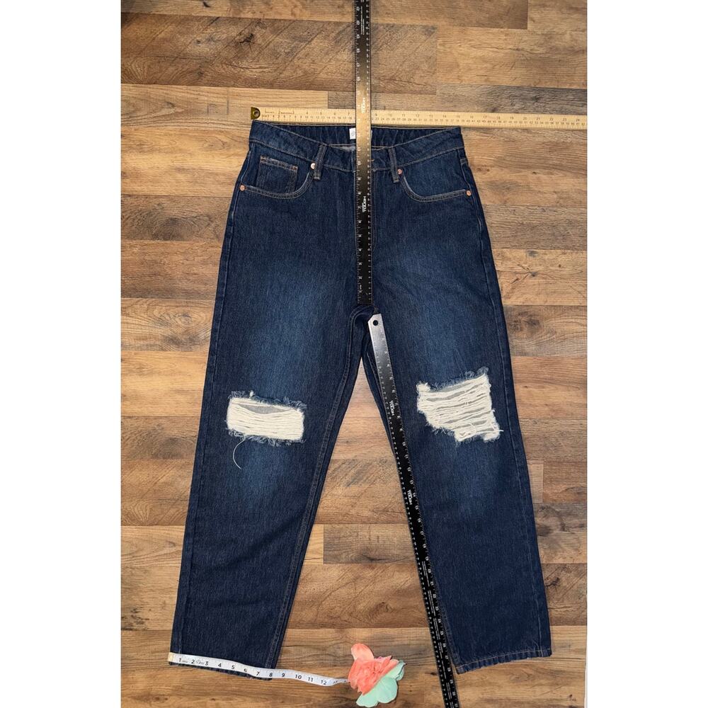 The drop women’s distressed Luca high blue jeans - Picture 15 of 16
